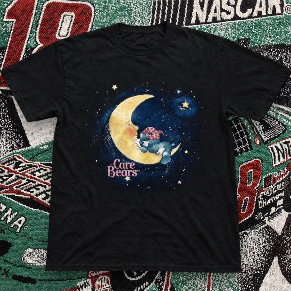 Care Bears Moon Stars Graphic Tee Black Unisex